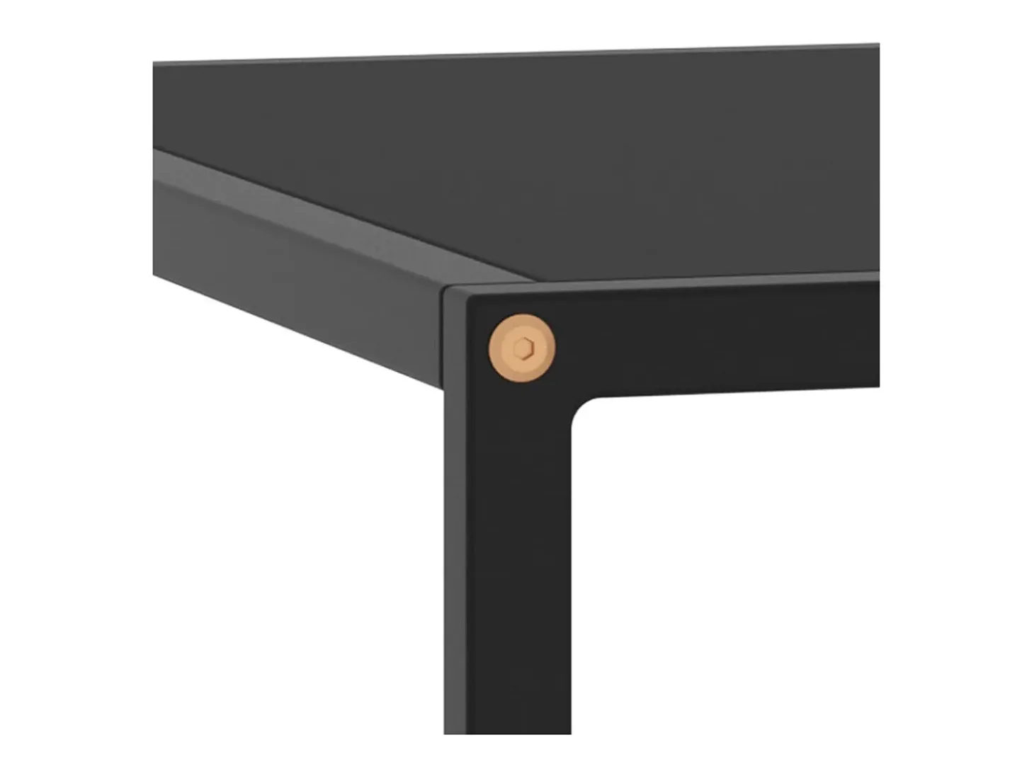 Mesa de centro negra con vidrio negro 80x80x35 cm