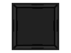 Mesa de centro negra vidrio templado 60x60x35 cm