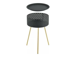 Mesa de centro negra y dorada 65 x 40 cm 03_0008439