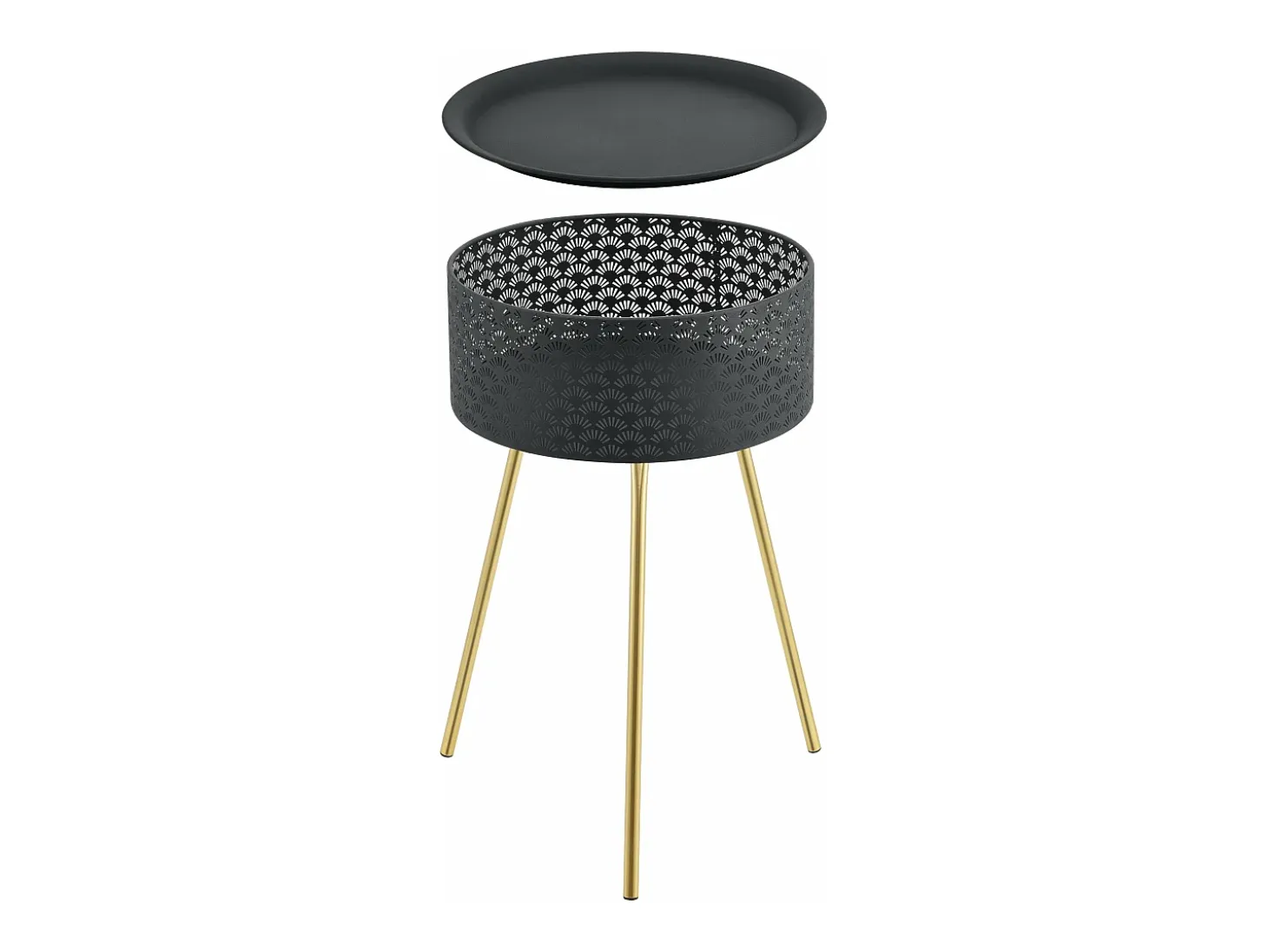 Mesa de centro negra y dorada 65 x 40 cm 03_0008439