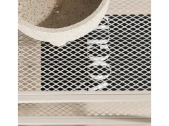 Mesa de centro Netz, mesa auxiliar beige.