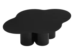 Mesa de centro orgánica y design en MDF - Negro - YAVINA