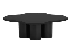 Mesa de centro orgánica y design en MDF - Negro - YAVINA