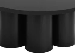 Mesa de centro orgánica y design en MDF - Negro - YAVINA