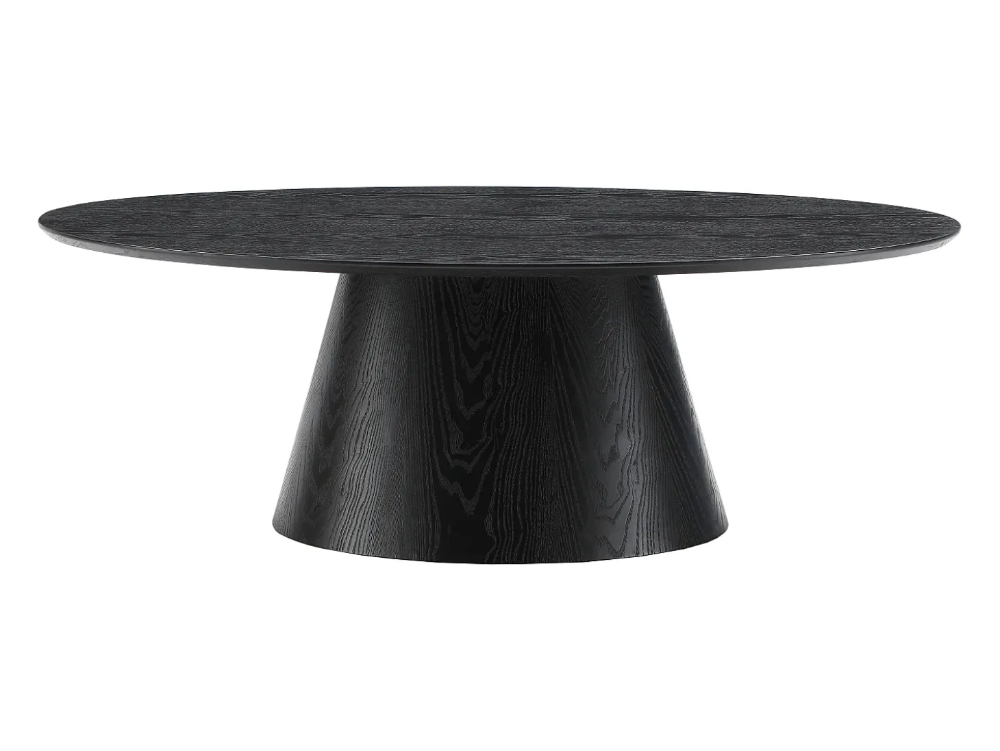 Mesa de centro ovalada de MDF - Color: Negro - ANTELADA