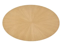 Mesa de centro ovalada madera clara roble L90 cm DIELLI