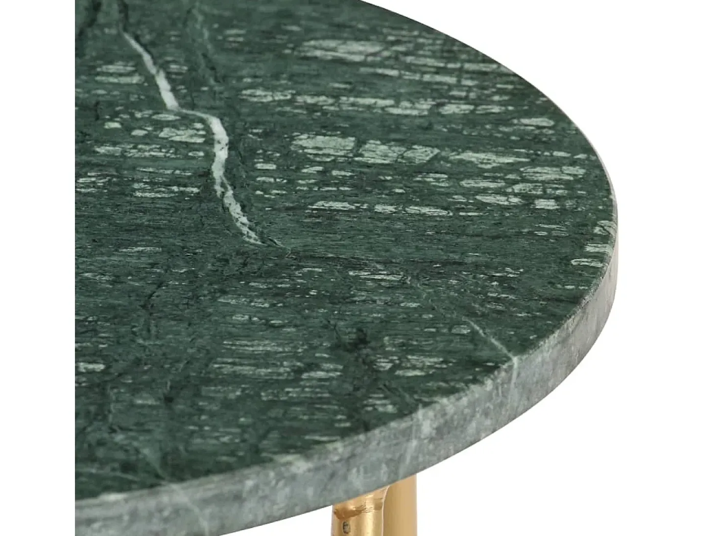 Mesa de centro piedra real textura de mármol verde 40x40x40 cm