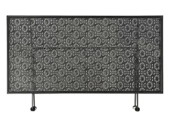 Mesa de centro plegable estilo vintage metal 100x50x45 cm negro