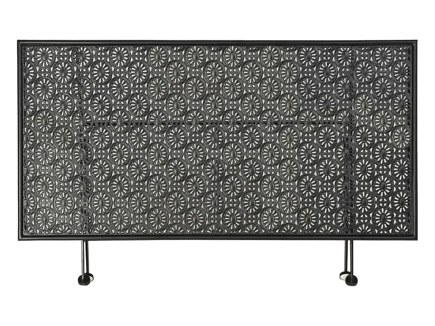 Mesa de centro plegable estilo vintage metal 100x50x45 cm negro