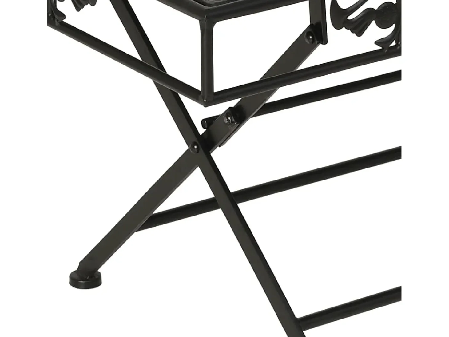 Mesa de centro plegable estilo vintage metal 100x50x45 cm negro