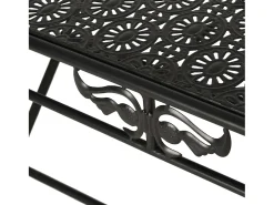Mesa de centro plegable estilo vintage metal 100x50x45 cm negro
