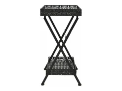Mesa de centro plegable estilo vintage metal 58x35x72 cm negro