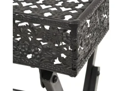 Mesa de centro plegable estilo vintage metal 58x35x72 cm negro