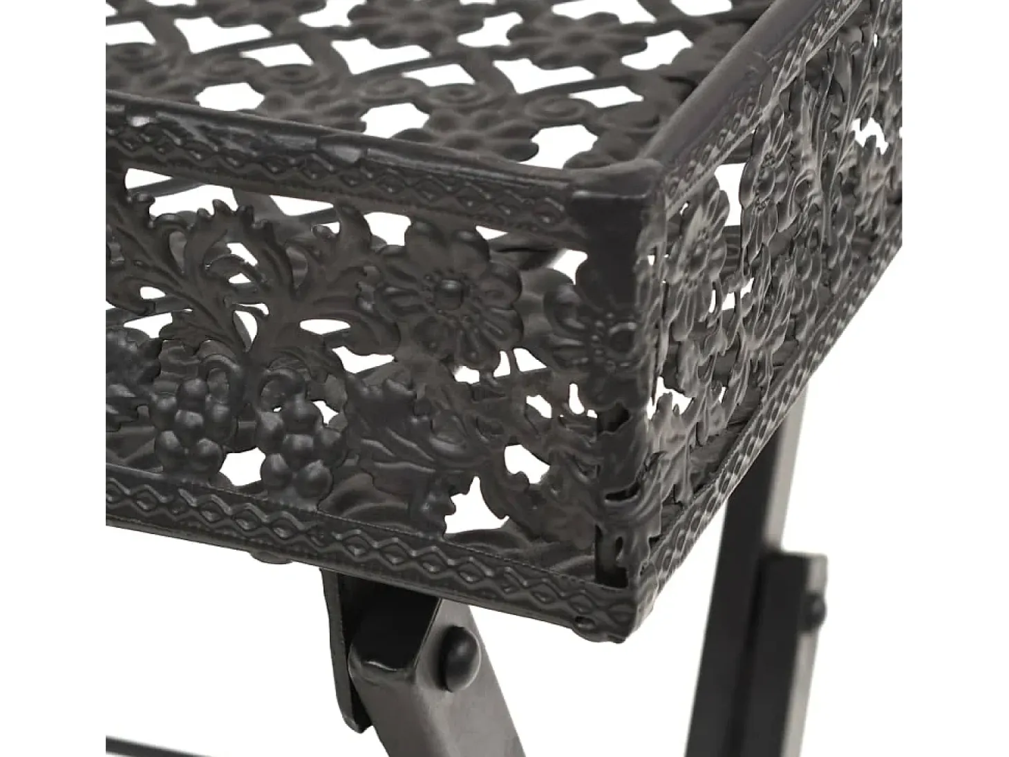 Mesa de centro plegable estilo vintage metal 58x35x72 cm negro