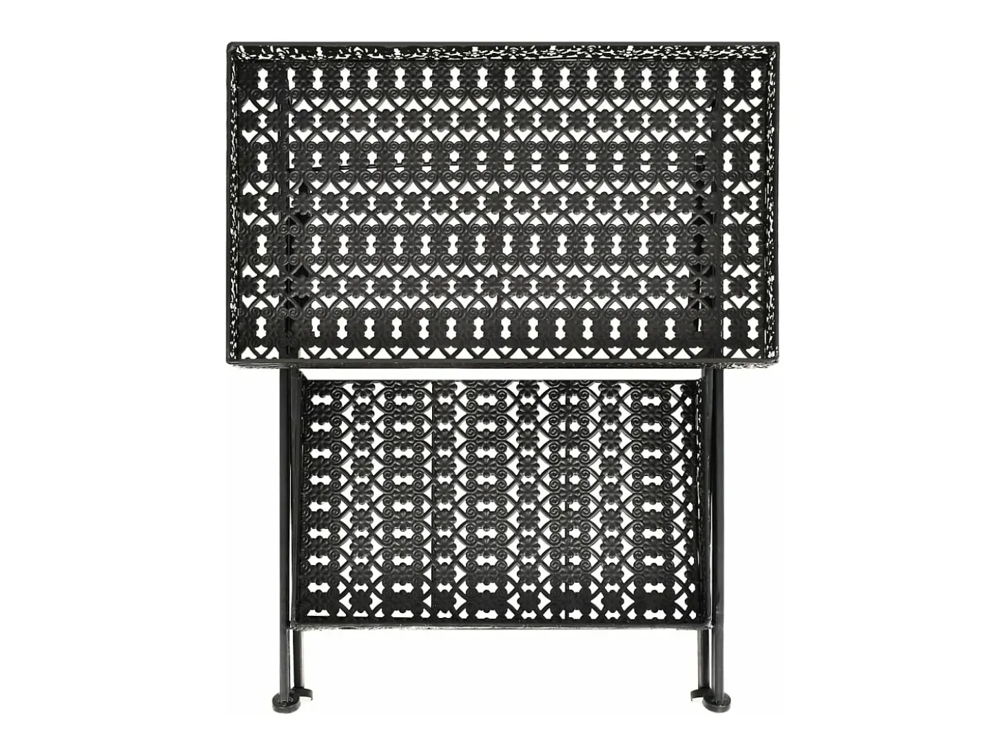 Mesa de centro plegable estilo vintage metal 58x35x72 cm negro