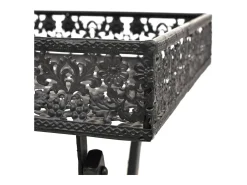 Mesa de centro plegable estilo vintage metal 58x35x72 cm negro