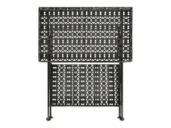 Mesa de centro plegable estilo vintage metal 58x35x72 cm negro