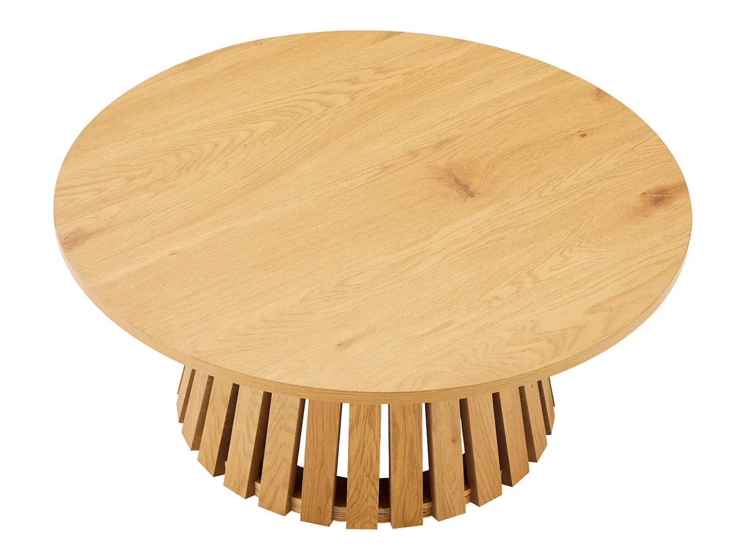 Mesa de centro redonda 80cm estilo escandinavo de madera LIV