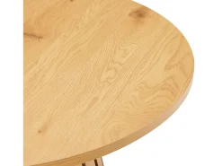 Mesa de centro redonda 80cm estilo escandinavo de madera LIV