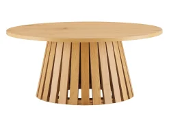 Mesa de centro redonda 80cm estilo escandinavo de madera LIV