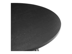 Mesa de centro redonda 80cm estilo escandinavo negra LIV