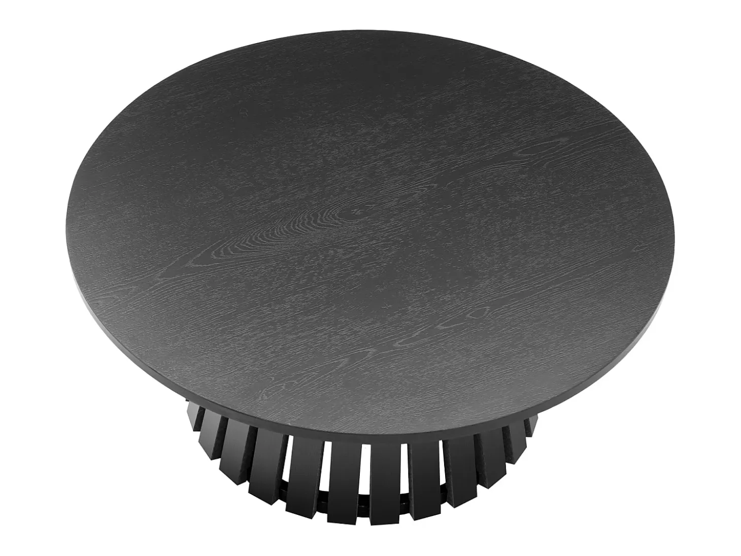 Mesa de centro redonda 80cm estilo escandinavo negra LIV