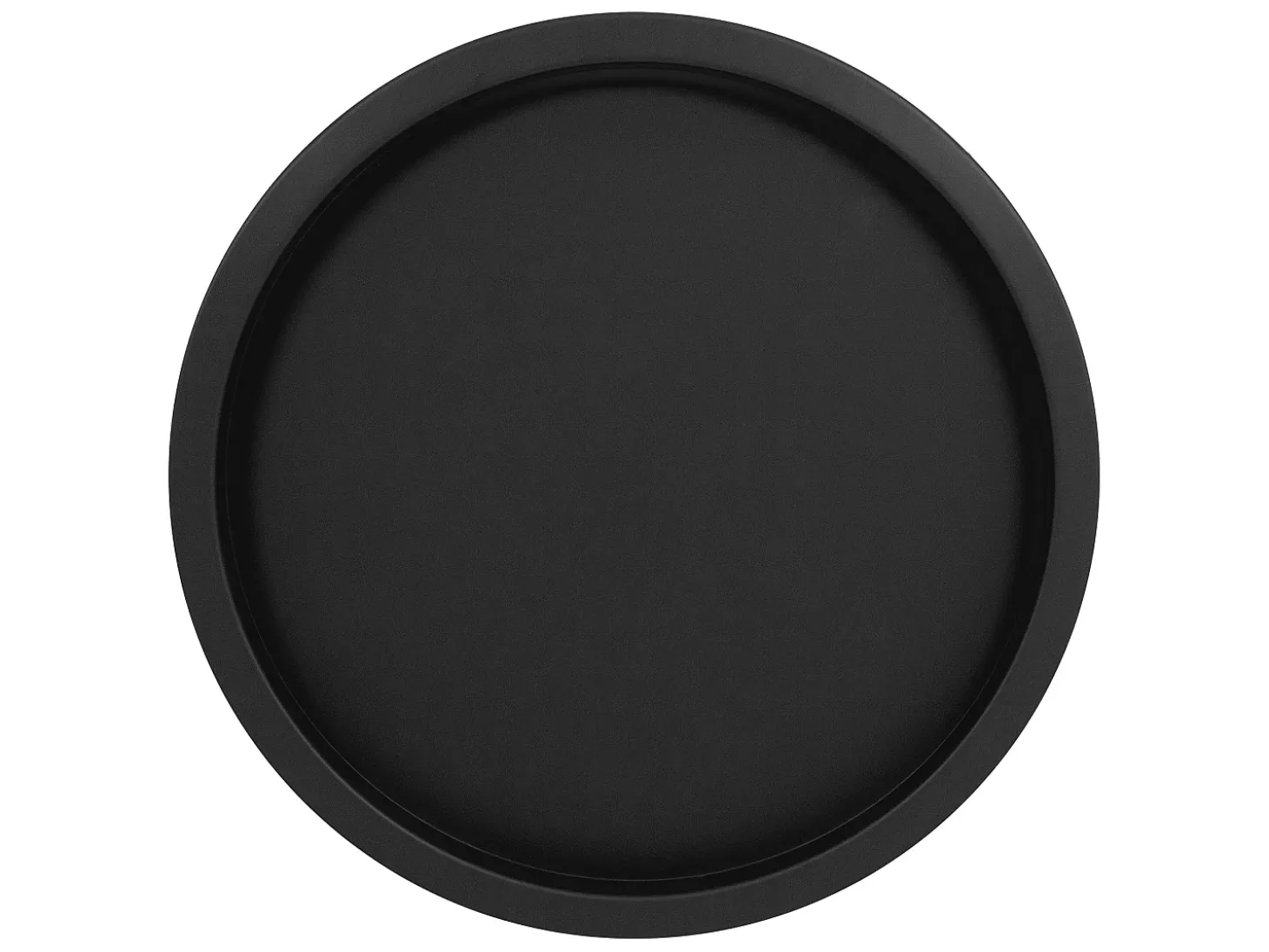 Mesa de centro redonda con tapa de metal negro ECD Germany