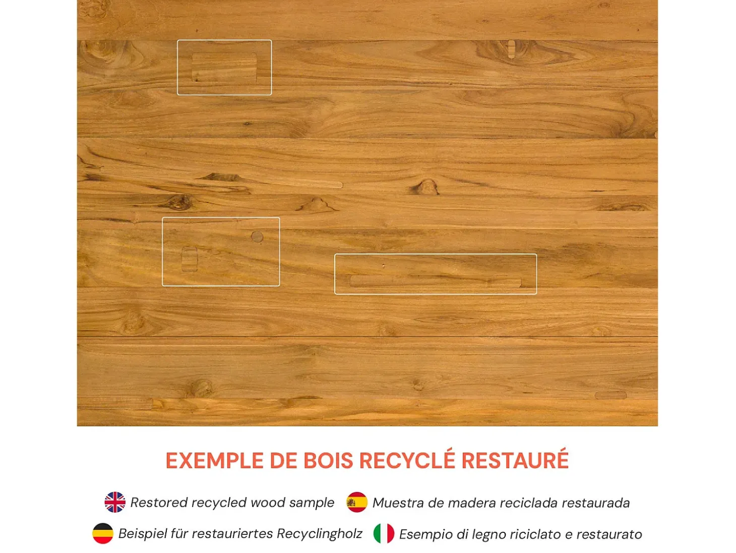 Mesa de centro redonda de madera de teca D80 cm - Bana