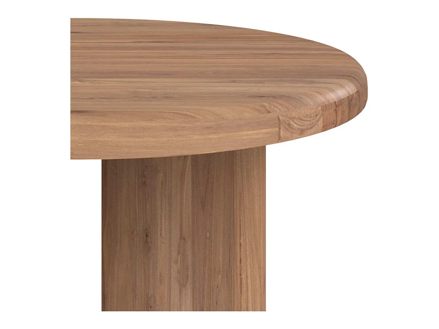 Mesa de centro redonda de madera de teca D80 cm - Bana