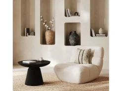 Mesa de centro redonda de metal negro D60 cm - Gomez