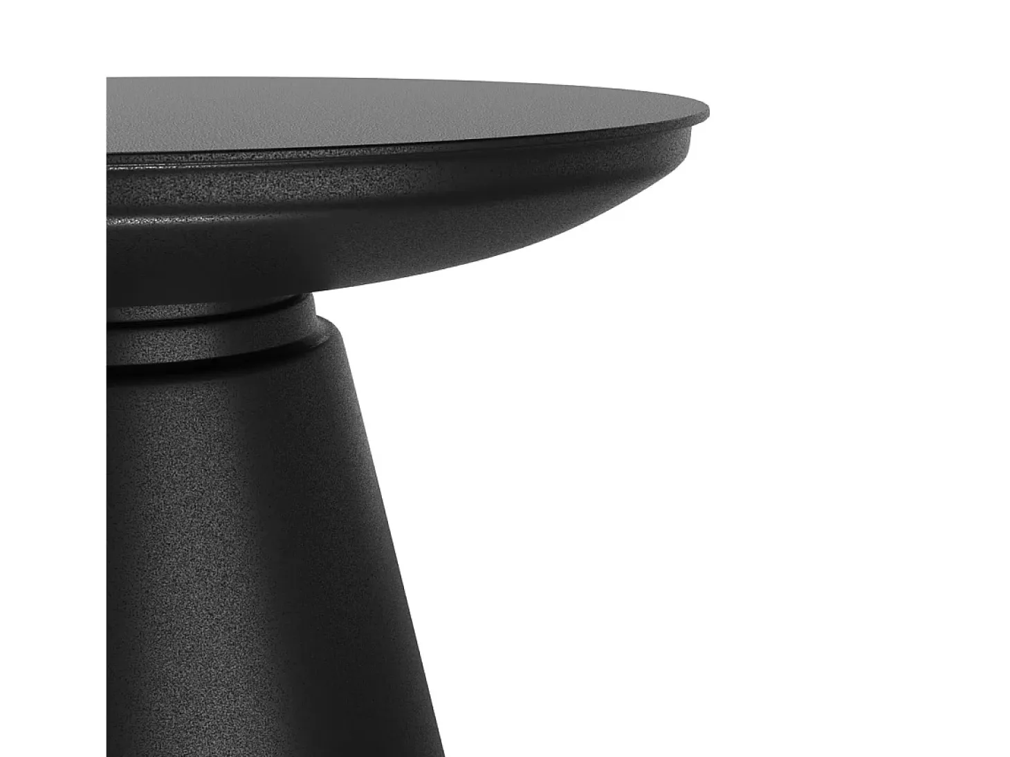 Mesa de centro redonda de metal negro D60 cm - Gomez
