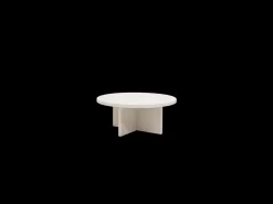 Mesa de centro redonda de madera de abeto Decowood color roble oscuro de Ø60cm - TOKYO - DECOWOOD