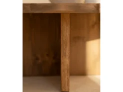 Mesa de centro redonda de madera de abeto Decowood color roble oscuro de Ø60cm - TOKYO - DECOWOOD