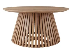 Mesa de centro redonda de madera de acacia ÿ80cm - Képès