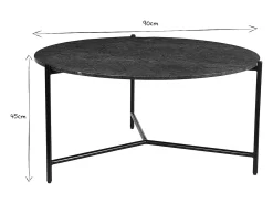 Mesa de centro redonda de mármol verde 90 cm diám. BUMCELLO