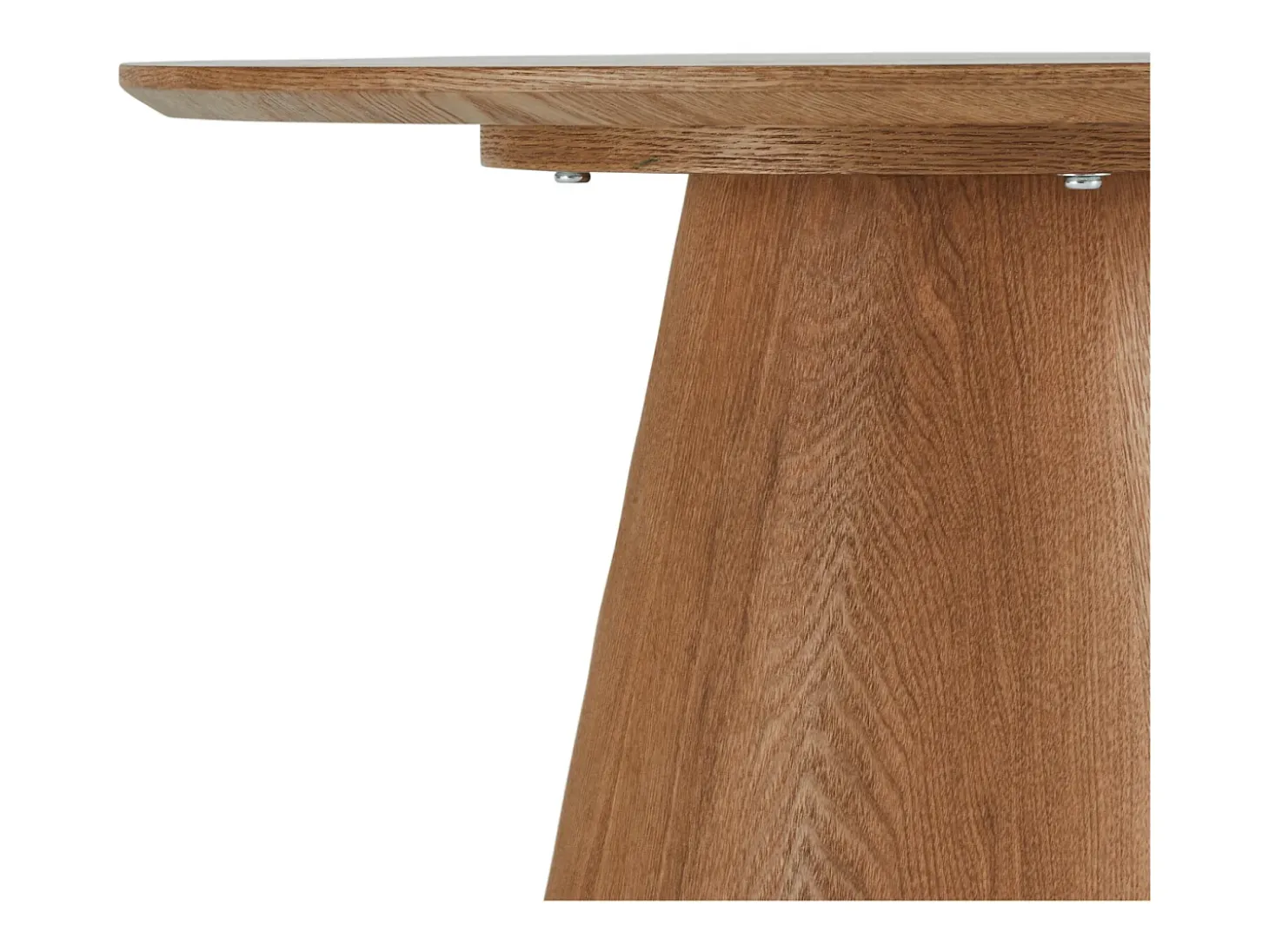 Mesa de centro redonda Tango - MDF y chapa de roble - Natural/