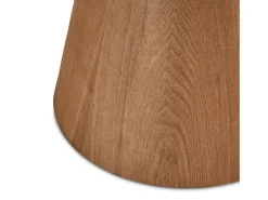 Mesa de centro redonda Tango - MDF y chapa de roble - Natural/