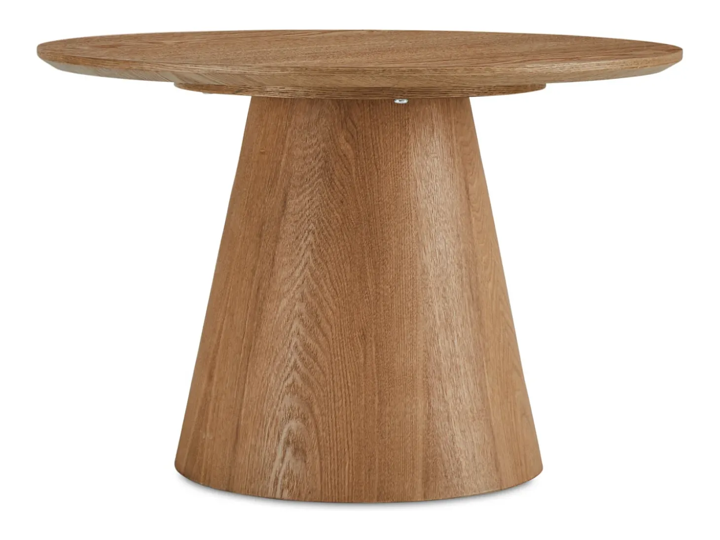 Mesa de centro redonda Tango - MDF y chapa de roble - Natural/