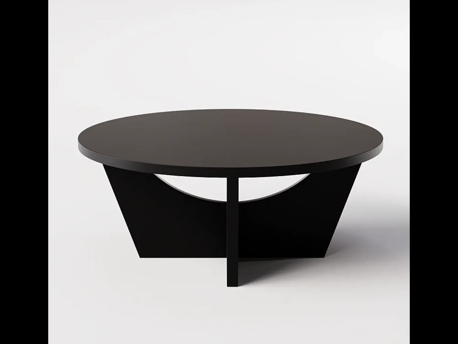 Mesa de centro redonda TORI Ø90 cm Negro