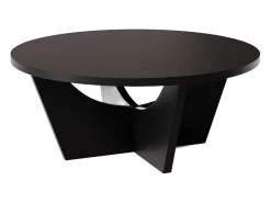 Mesa de centro redonda TORI Ø90 cm Negro
