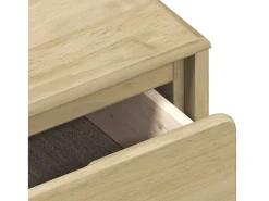 Mesa de centro SAUDA madera maciza pino color roble 99x55x45 cm