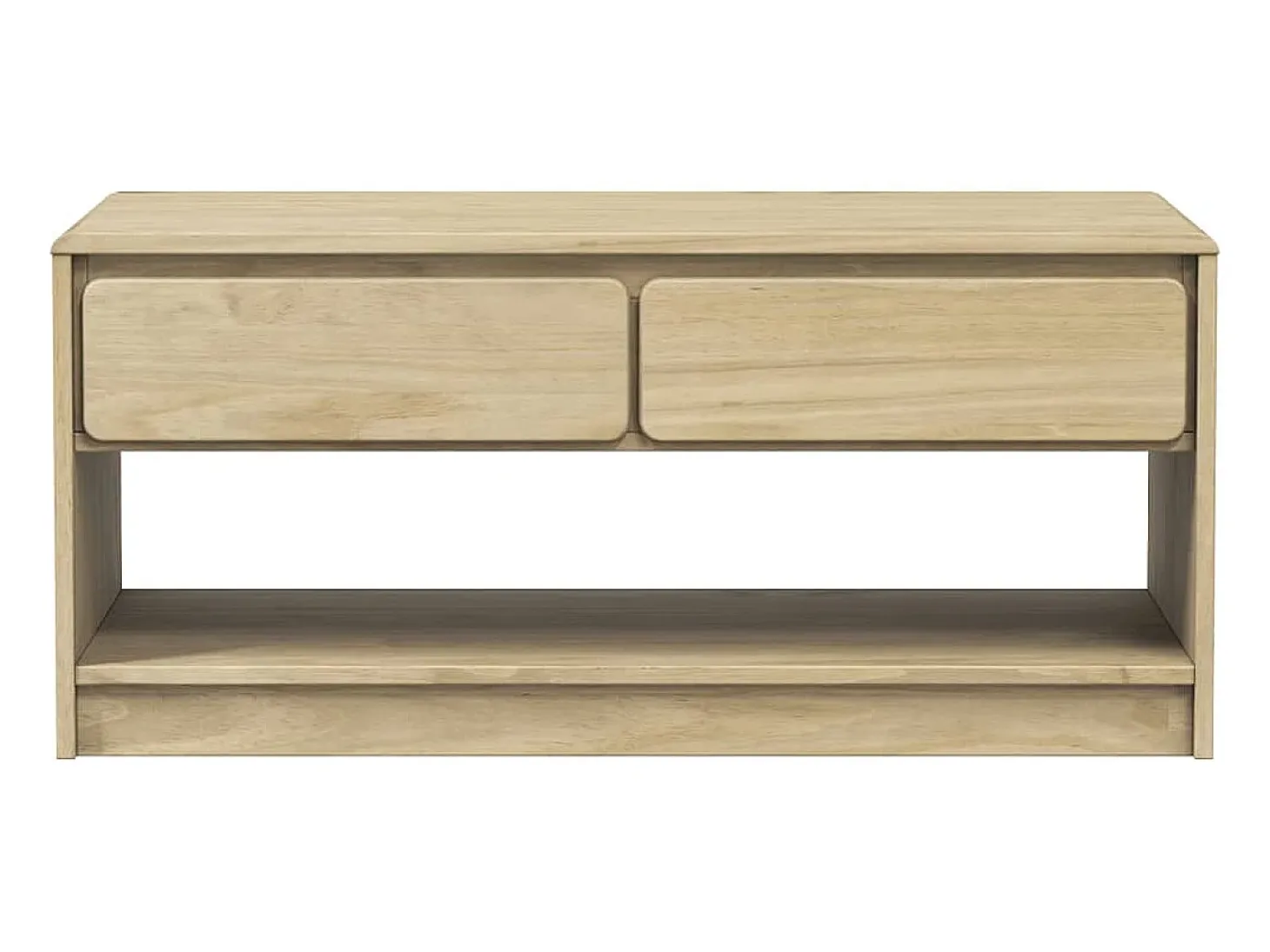 Mesa de centro SAUDA madera maciza pino color roble 99x55x45 cm