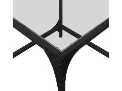 Mesa de centro superficie vidrio transparente acero 50x50x40 cm