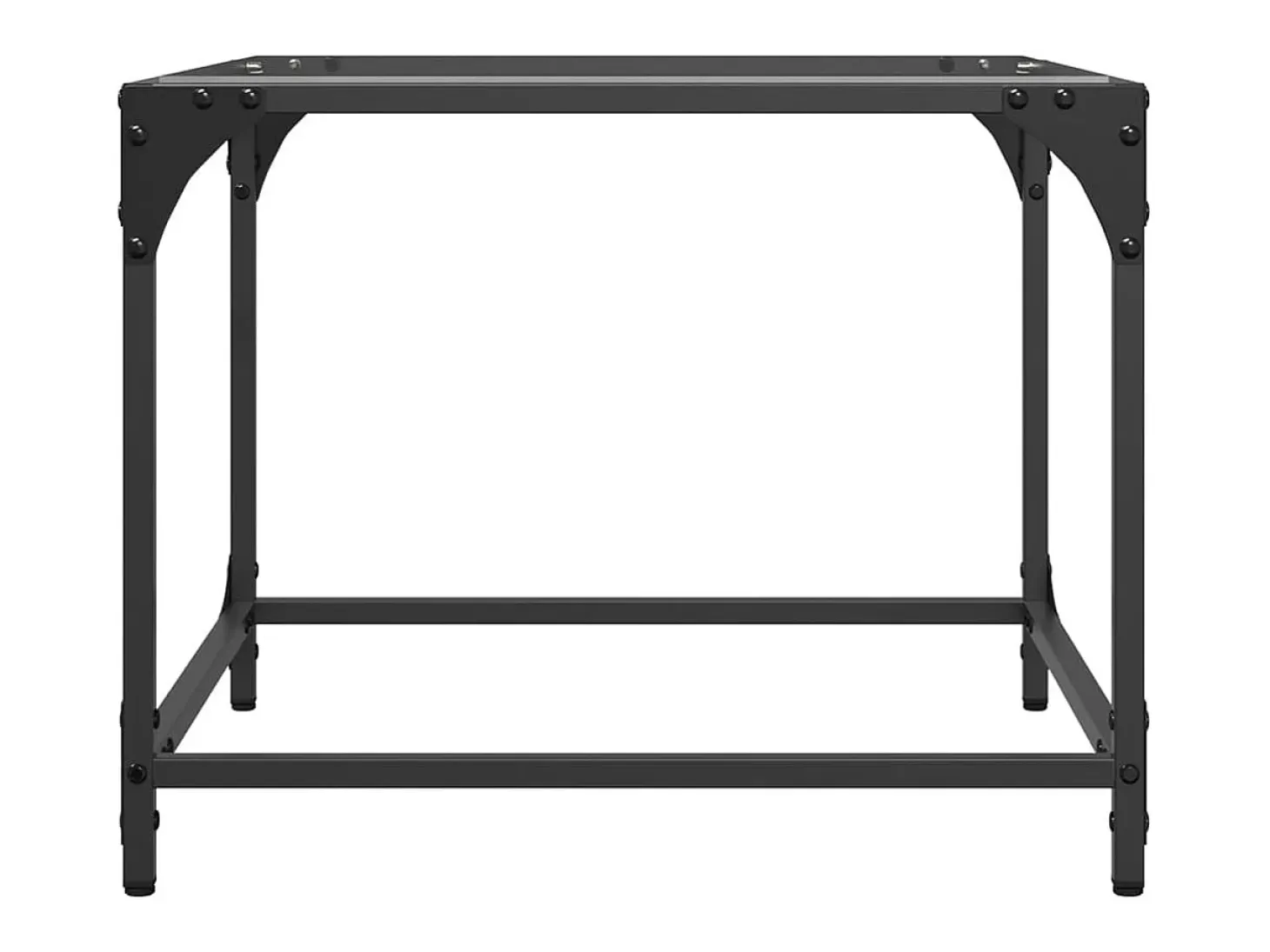 Mesa de centro superficie vidrio transparente acero 50x50x40 cm