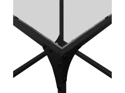 Mesa de centro superficie vidrio transparente acero 40x40x40 cm