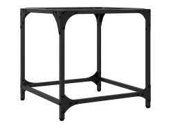 Mesa de centro superficie vidrio transparente acero 40x40x40 cm