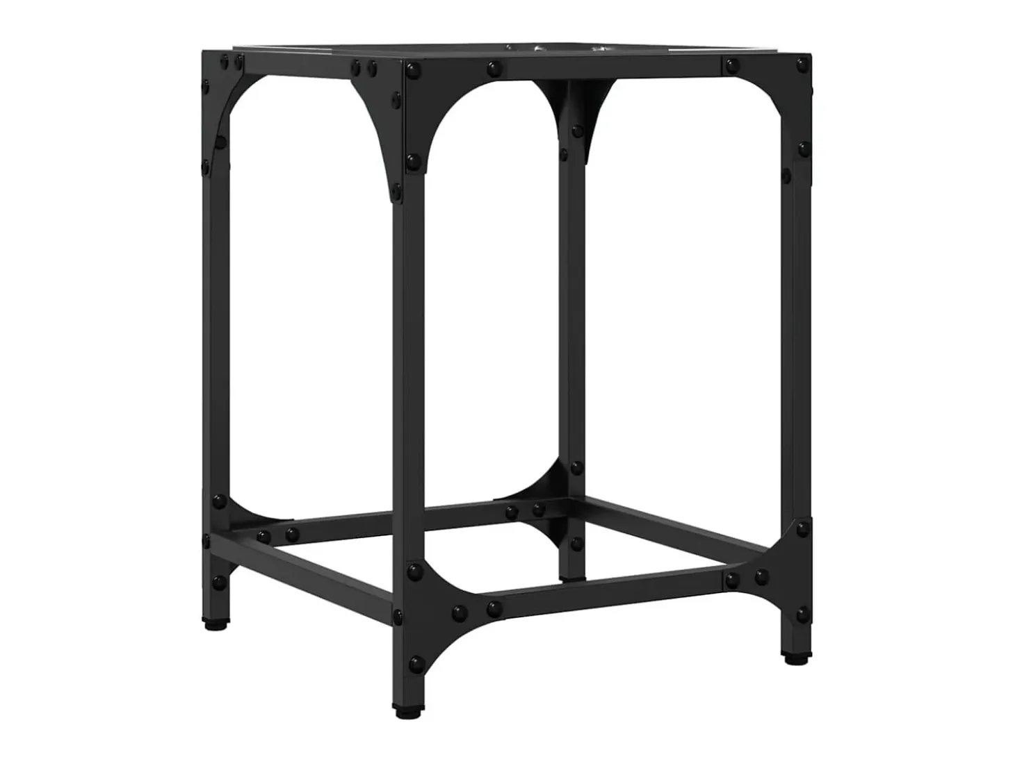 Mesa de centro superficie vidrio transparente acero 30x30x40 cm