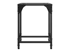 Mesa de centro superficie vidrio transparente acero 30x30x40 cm