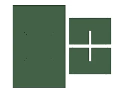 Mesa de centro tablero laminado de 3cm verde cedar 100x60cm- HECHO EN ESPAÑA