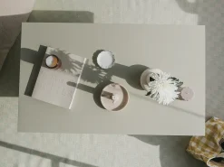 Mesa de centro tablero laminado de 3cm taupe 100x60cm- HECHO EN ESPAÑA